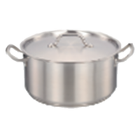 Omcan 25 Quart Stainless Steel Brazier Pan with Cover