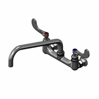 T&S Brass Big-Flo Wall-Mount Mixing Faucet with 14-Inch Swing Nozzle