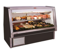 Howard-McCray 34E Series Endless Design Full-Service Straight-Glass Deli Meat & Cheese Service Case, 148-1/2-Inch, Self-Contained, Black Exterior/White Interior, LED Lighting