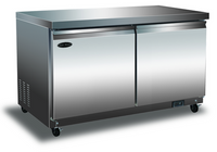 Serv-Ware 15.5 Cu. Ft. Two-Section Undercounter Refrigerator with Solid Doors