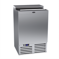 Krowne 24-Inch Stainless Steel Flat-Top Bottle Cooler with Sliding Lid