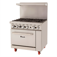 Migali Industries C-RO6B-LP Competitor Series® Gas Ranges