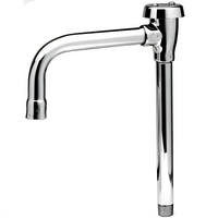 Rigid Vacuum Breaker Gooseneck Faucet Nozzle, Polished Chrome-Plated, 5-3/4 x 9-1/4 x 4-3/4 Inches