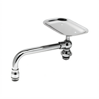 T&S Brass 6-Inch Standard Swivel Nozzle Assembly with Soap Dish, Stream Regulator Outlet, 3/8-Inch Female NPT