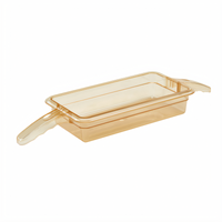Cambro H-Pan 1/3 Size Double-Handle High Heat Food Pan, 2-1/2 Inch Deep, Amber