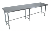 BK Resources SVTOB-1884 84-Inch x 18-Inch Stainless Steel Open Base Flat Top Work Table