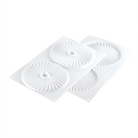 Silikomart Plisse Silicone Chocolate & Candy Mold, 5.5-Inch Diameter, 2-Section