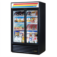 True GDM-41-HC-LD Two-Section 8-Shelf Sliding Glass Door Merchandiser Refrigerator
