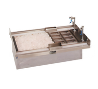 La Rosa Refrigeration Drop-In Double-Service Ice/Water/Cocktail Unit, 59 Inch, 9-Inch Deep Stainless Steel Lined Bin with Dual Push-Back Glass Fillers