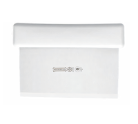 Mundial 6 x 3 Inch Stainless Steel Dough Cutter/Scraper with White Polypropylene Handle