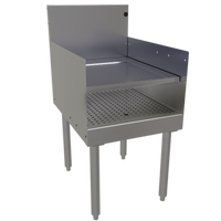 Glastender Free Standing Recessed Stainless Steel Drainboard, 18