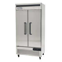 Migali Competitor Series Two-Section Reach-In Refrigerator, 35 Cu. Ft., Bottom Mount, Solid Hinged Doors