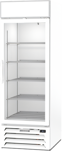 Beverage-Air MarketMax 23.32 Cu. Ft. One-Section Reach-In Glass Door Refrigerated Merchandiser, White