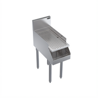 Krowne Royal Series Freestanding Underbar Recessed Drainboard, 12 Inch x 24 Inch, Stainless Steel