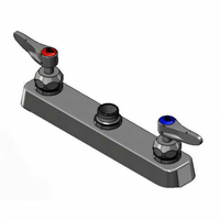 T&S Brass 8-Inch Centers Deck Mount Workboard Mixing Faucet, Less Nozzle
