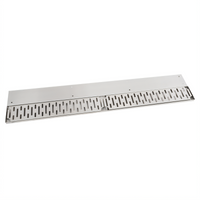 John Boos 30-Inch Stainless Steel Underbar Drink Rail with Removable Perforated Grate