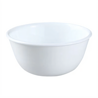 Corelle Essentials Vitrelle Glass Oatmeal Bowl, 12 oz, 5-Inch Round, White