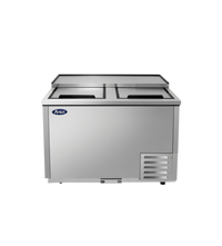 Atosa MBGF48GR 49-1/2-Inch Slide-Top Glass Froster, 13.1 Cu. Ft., Self-Contained, Stainless Steel, 115V