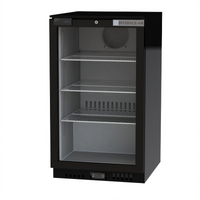 Beverage Air Countertop Merchandiser Refrigerator with Double-Pane Glass Door, 5.9 Cu. Ft., Black