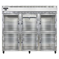 Continental Refrigerator 3FENSSGDHD Extra-Wide Three-Section Reach-In Display Freezer with Half-Height Glass Doors