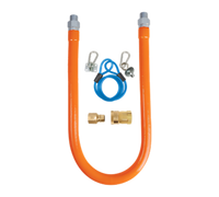 BK Resources Gas Hose Connection Kit #2, 24 Inch x 1/2 Inch I.D. Stainless Steel Hose