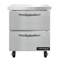 Continental Refrigerator SWF27N-D 27-Inch 1-Section Worktop Freezer with 2 Drawers, 7.4 Cu. Ft., R-290