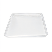 Omcan USA Rectangular Fiberglass Market Tray, 26 x 9 x 1 Inches, White