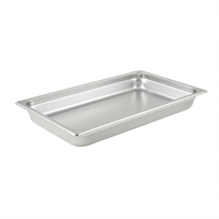 Winco Full-Size 23 Gauge Anti-Jamming Stainless Steel Steam Table Pan, 2-1/2 Inch Deep