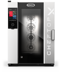 UNOX CHEFTOP-X Digital.ID Full-Size Electric Combi Oven, 10 Full-Size Sheet Pan Capacity, Left-Hinged Door, 208/240V 3-Phase