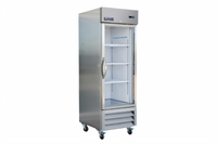 IKON Refrigeration One-Section Reach-In Glass Door Freezer, 19 Cu. Ft., Bottom-Mount Self-Contained