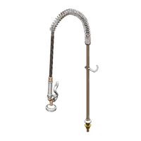 T&S Brass Single-Hole Deck Mount Dummy Pre-Rinse Unit with 24-Inch Riser and 44-Inch Flexible Hose