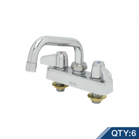 Commercial 4-Inch Center Deck Mount Mixing Faucet with 6-Inch Swing Nozzle