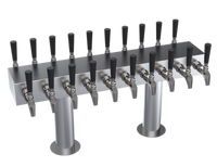 20-Faucet Double-Sided T-Head Glycol-Cooled Beer Tower, 30-Inch Overall Length