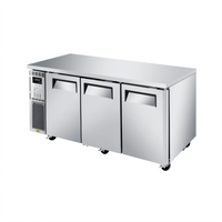 Turbo Air J Series JUR-72S-N6 Narrow Three-Section Solid Door Side-Mount Undercounter Refrigerator