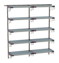 Metro SmartWall Life Tall Double-Wide Five-Tier Wall-Mounted Shelving Kit