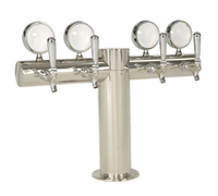 Metropolis T Medallion 4-Faucet Glycol-Cooled Countertop Draft Beer Tower
