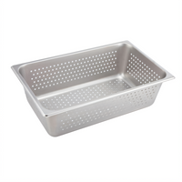 Winco Full-Size Perforated Steam Table Hotel Pan, 6-Inch Deep, 22-Gauge 18/8 Stainless Steel