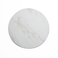 American Metalcraft Naturals Round Melamine Serving Board, 17-1/4 Inch, White Marble Pattern