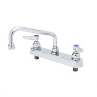 T&S Brass B-1121 8-Inch Center Deck-Mount Workboard Faucet with 8-Inch Swing Nozzle