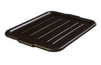Comfort Curve Universal 15 x 20 Bus Box Lid, Contoured Snap-On, Black Polypropylene