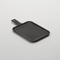 American Metalcraft Black Melamine Rectangular Serving Peel with Handle, 6-7/8 x 5-1/2 Inches
