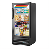 True GDM-10-HC~TSL01 1-Section Glass Door Merchandiser Refrigerator with Low-E Hinged Glass Door