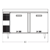 Randell 9205F-290 Two-Section Worktop Freezer with 21