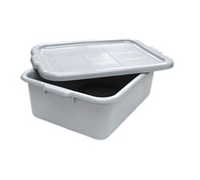 Admiral Craft Heavy-Duty Gray Polyethylene Undivided Bus Tub, 21-3/4 x 15-3/4 x 7 Inch