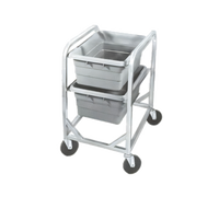 Channel Manufacturing All-Welded Stainless Steel End-Load Lug Rack for 2 Lugs with 5-Inch Swivel Casters