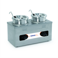 Nemco 6120A Twin Well 4-Quart Countertop Wet Food Warmer