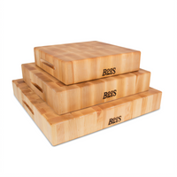 John Boos Boos Block Square End Grain Maple Chopping Block, 12 x 12 x 3 Inches, Reversible, Oil Finish