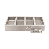 Wells MOD-427TDM Built-In Electric Top-Mount Hot Well Food Warmer with 4 Pan Openings