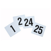 Winco TBN-25 Table Tents & Number Cards Case of 200