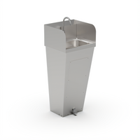 Floor-Mount Stainless Steel Hand Sink with 14